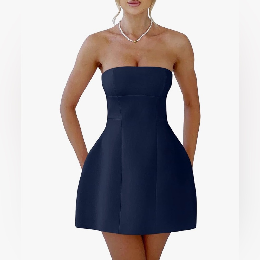 YMDUCH Women’s Sexy Strapless Tube A-line Mini Dress- Size XL- BNWOT